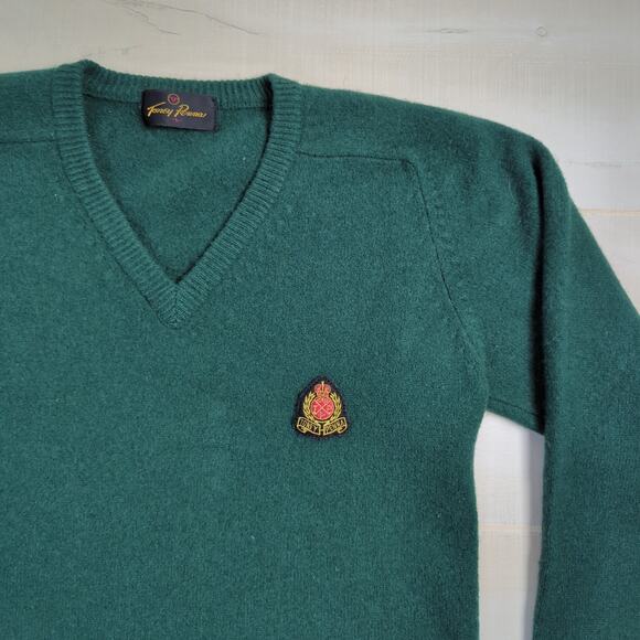 Vintage Toney‎ Penna Rare Men's Green 100% Lambswool Golf Sweater Size Large - Picture 2 of 8